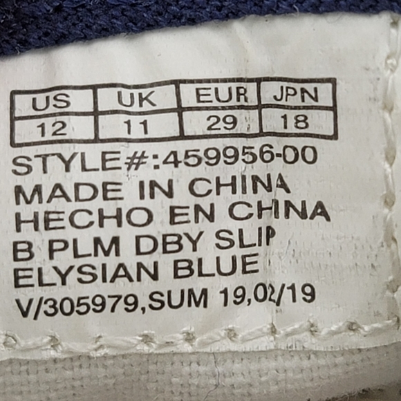 Gap Kids Embroidered Palm Trees Canvas Slip On Shoes Sz 12 - Picture 11 of 12